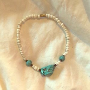 Beaded Aqua and White Bracelet!!
